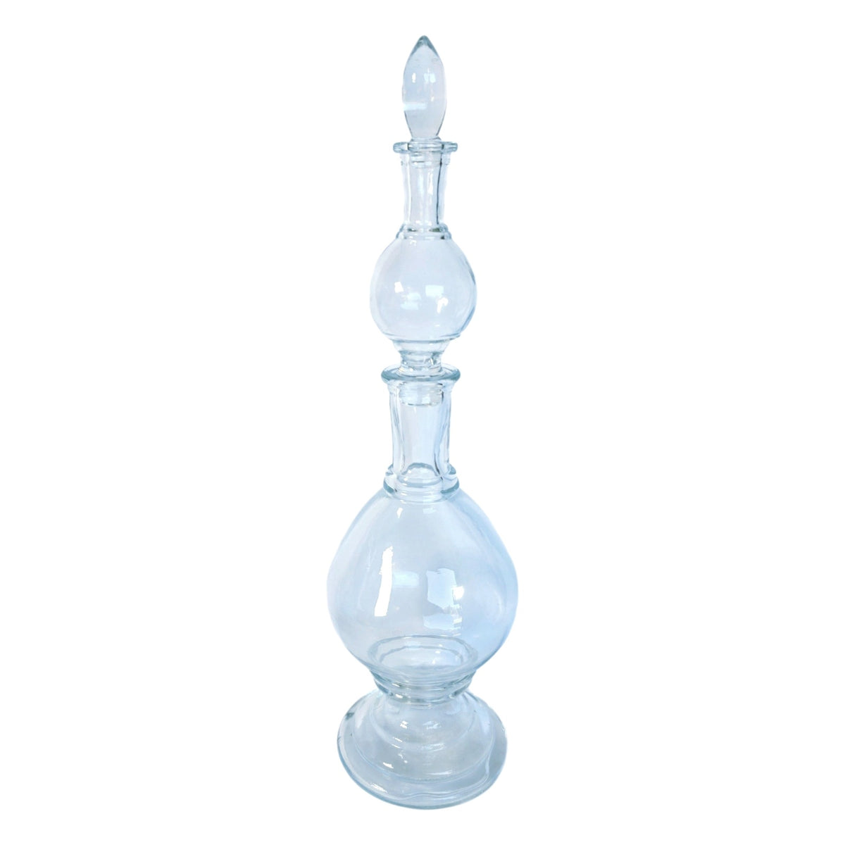 Vintage Pharmacy Show Globe 3-Pc Apothecary Display 12.75" Original Stopper