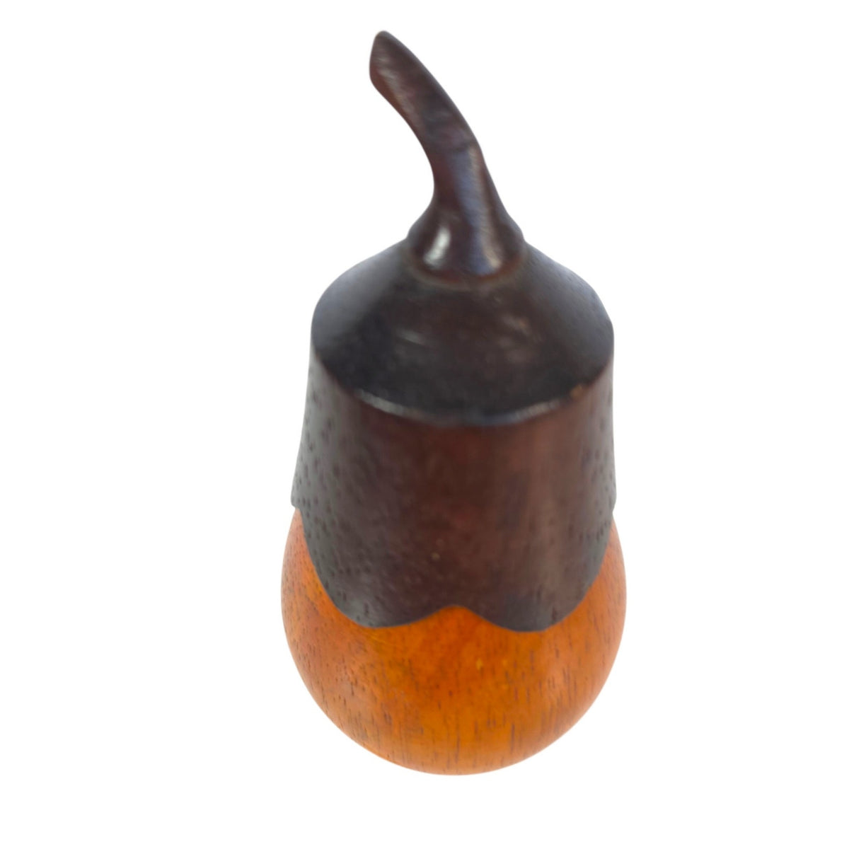 Wooden Acorn Trinket Box with Removable Lid Carved Wood Keepsake Container