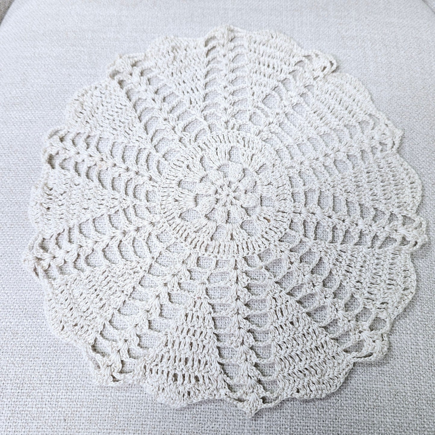 10" White Crochet Doily