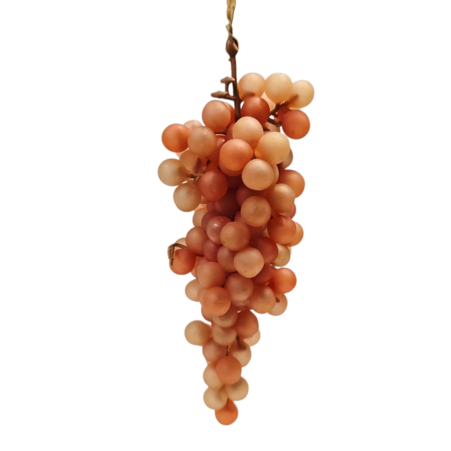 Faux Grapes Green & Red Artificial Fruit Rubber Plastic Fruit Bowl Farmhouse