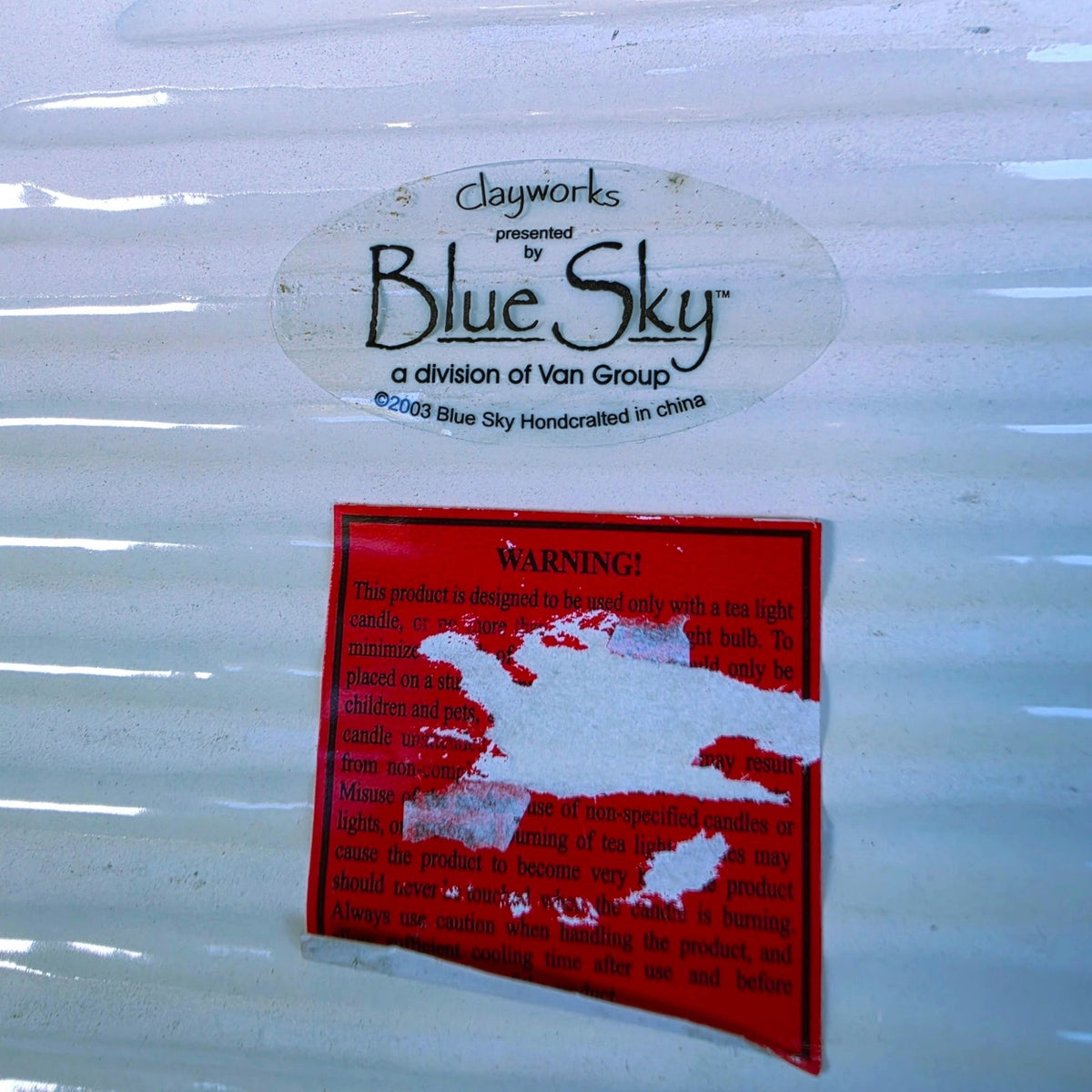 Blue Sky Clayworks 2003 Angel of Light Christmas Candle Underplate Trivet