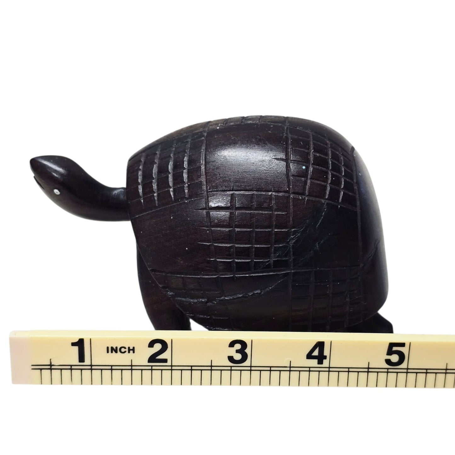 (Reserved for Customer) Hand-Carved Ironwood Turtle Figurine Dark Brown Folk Art Home Décor