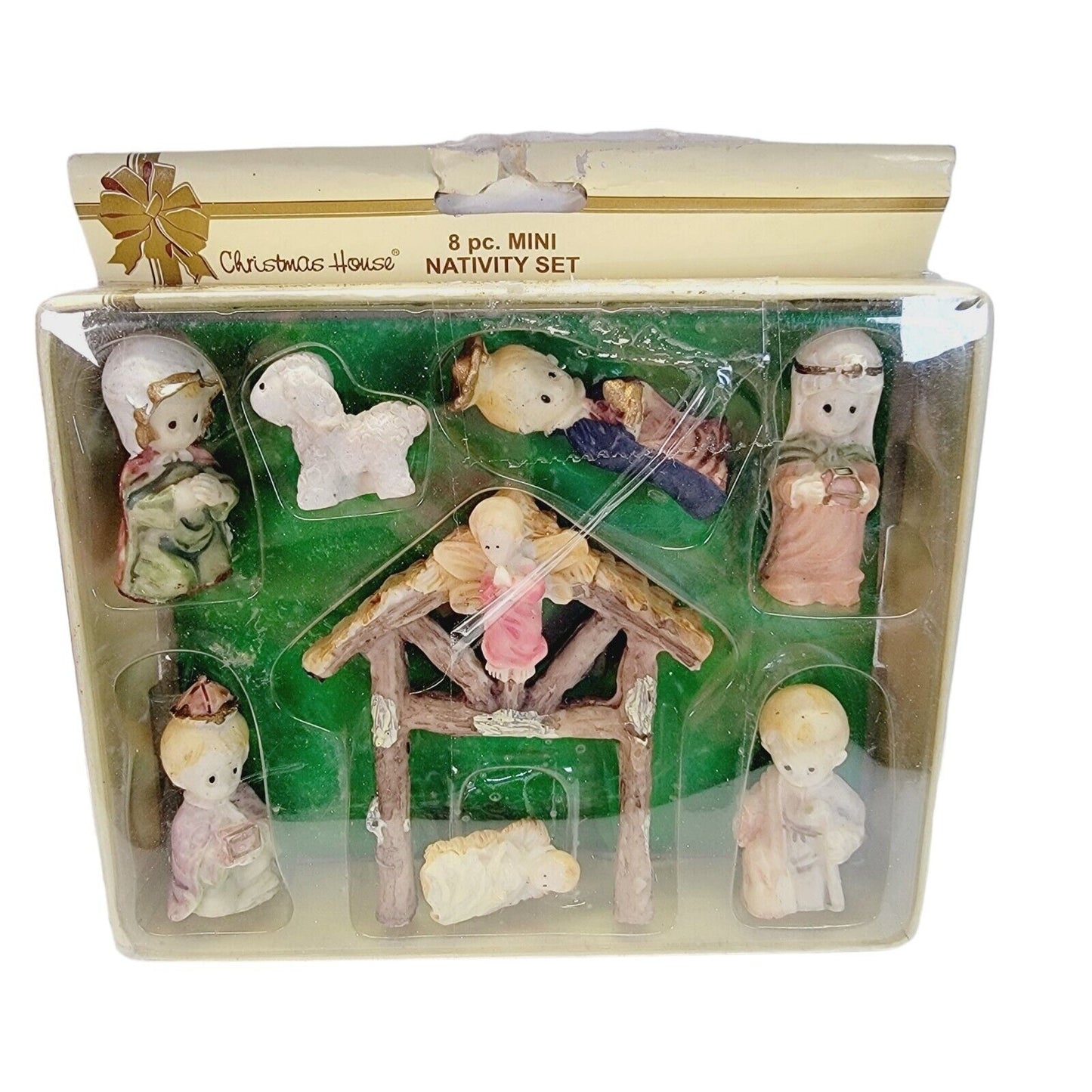 VTG Mini 8 Piece Ceramic Christmas Nativity Set by Greenbrier International