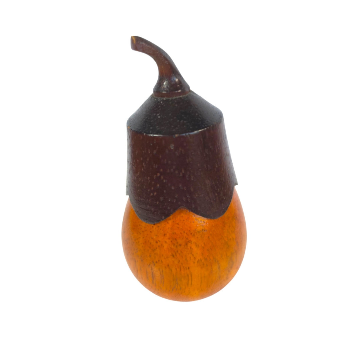 Wooden Acorn Trinket Box with Removable Lid Carved Wood Keepsake Container