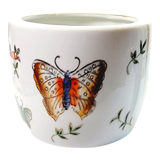 Porcelain Butterfly Flower Pot 4" H