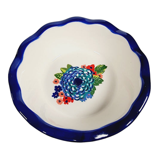 Pioneer Woman Fiona Floral 5.5" D Mini Pie Plate, Scalloped Dip Bowl