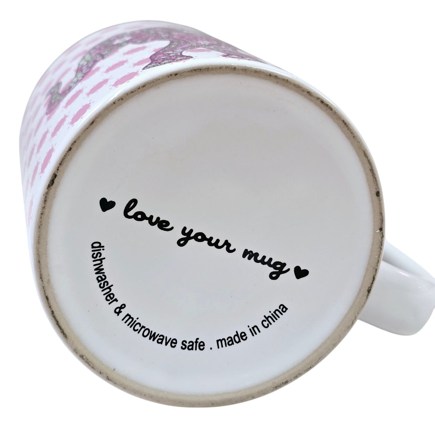 Large Elephant Mug Purple & Green Paisley by Love Your Mug, Large Coffee Mug