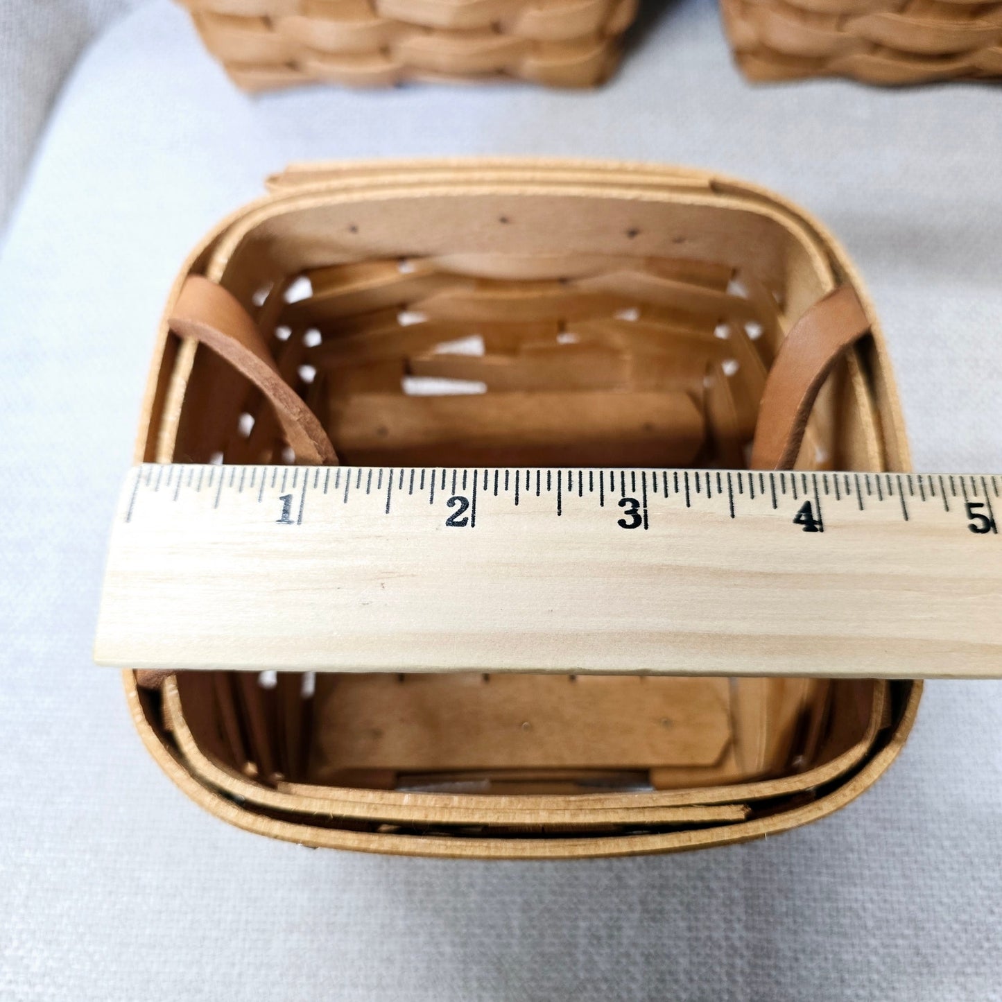 Set of 3 Small Longaberger Handwoven Baskets