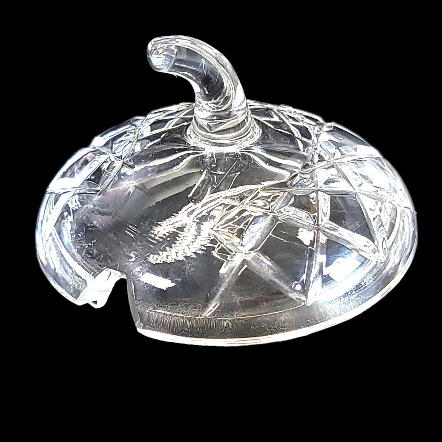 Crystal Lidded Acorn / Apple Jam Jar, Crystal Sugar Jar with Lid Fall Decor