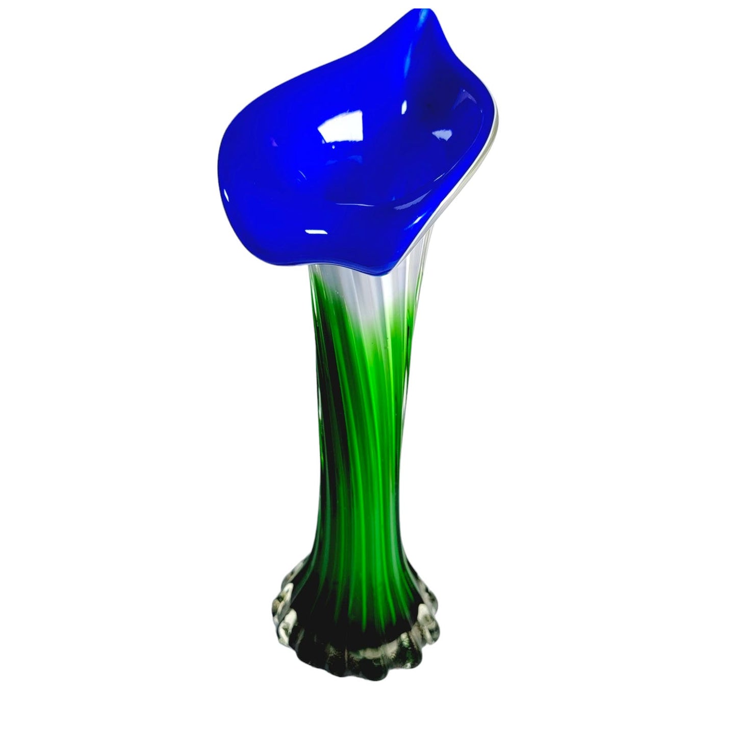 Jack in the Pulpit Calla Lily Vase, Blue and Green