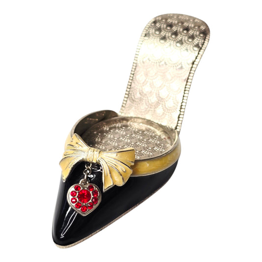 PartyLite Audrey High Heel Shoe Tealight Candle Holder Crystal Charm Valentine's