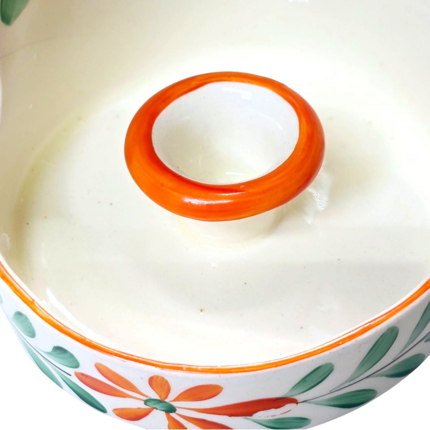 AS IS Czechoslovakia Art Deco Vintage Urbach Ditmar Hand Painted Candleholder FLAW