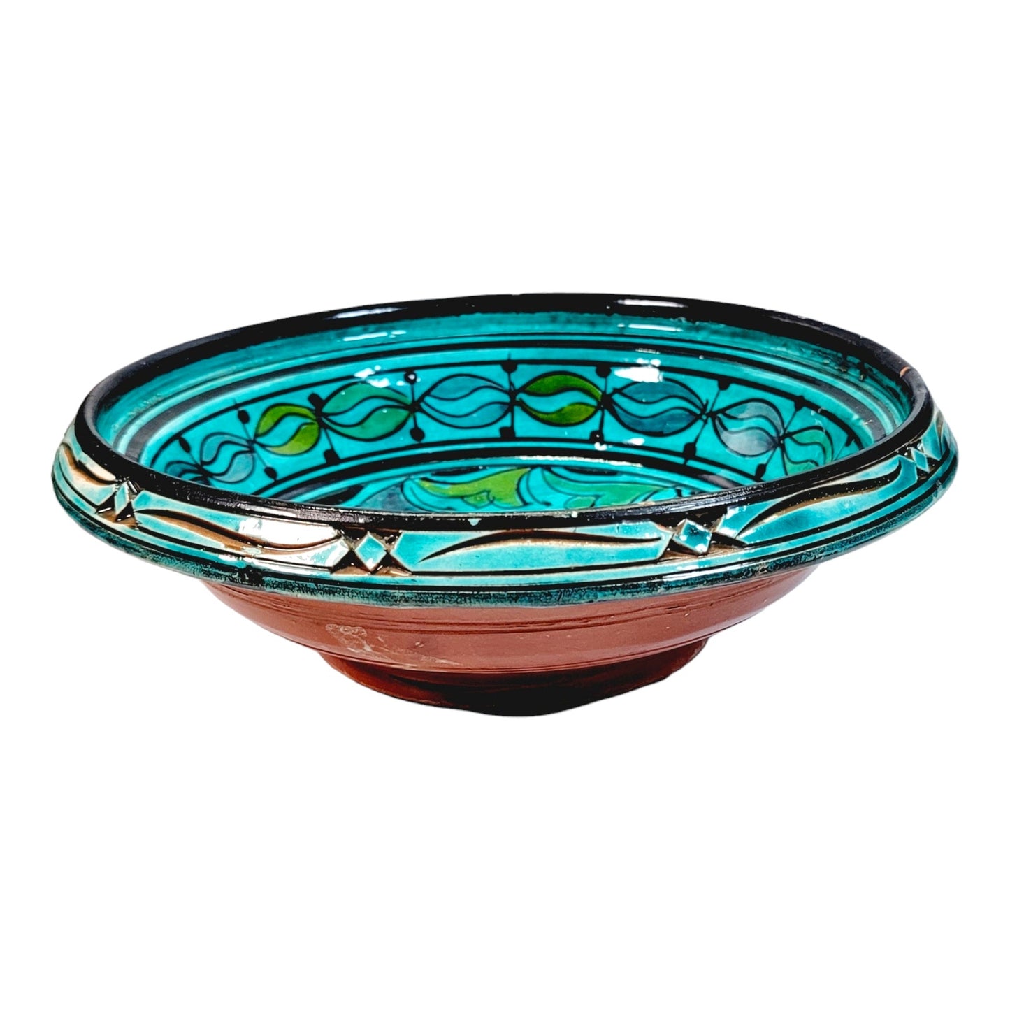 Turquiose Glazed Decorative Ceramic Bowl