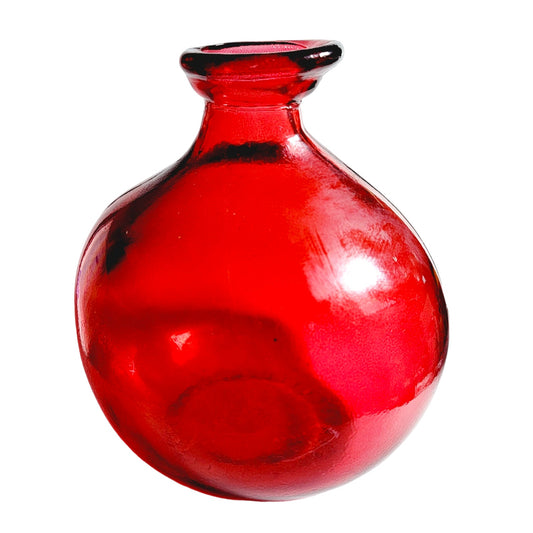 Vidreos San Miguel Red Recycled Glass Vase 7.25" H