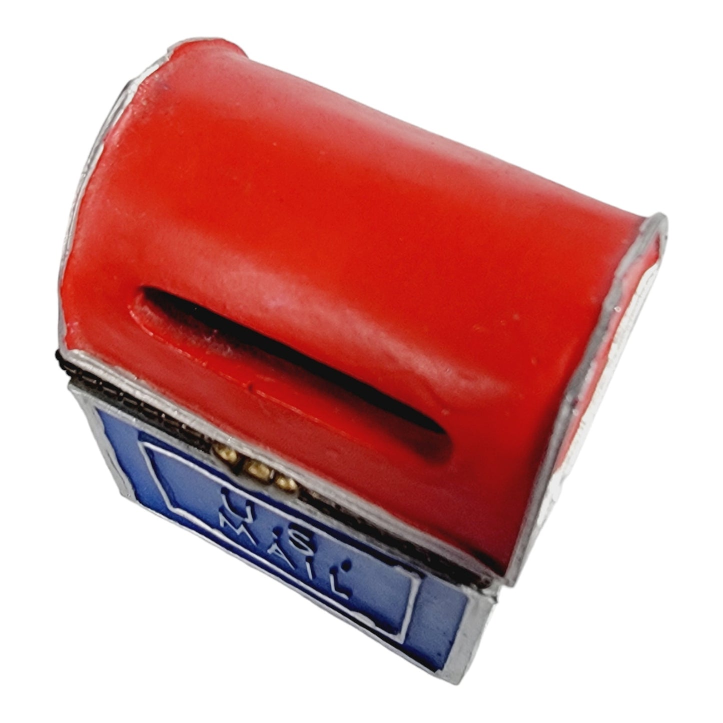 U.S. Mail Mailbox Trinket Box,Mini Stamp Dispenser 2.5" H