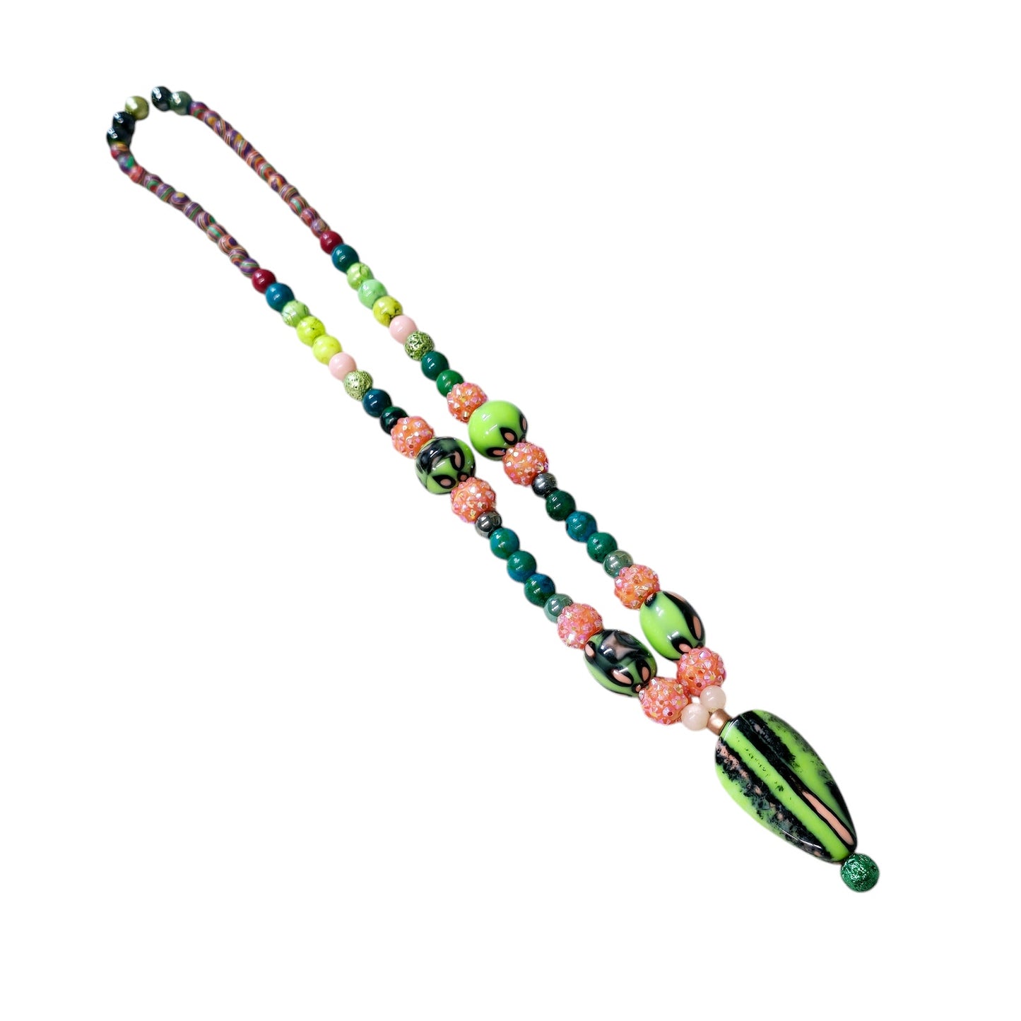 Colorful Hand-Crafted Stretch Beaded Necklace