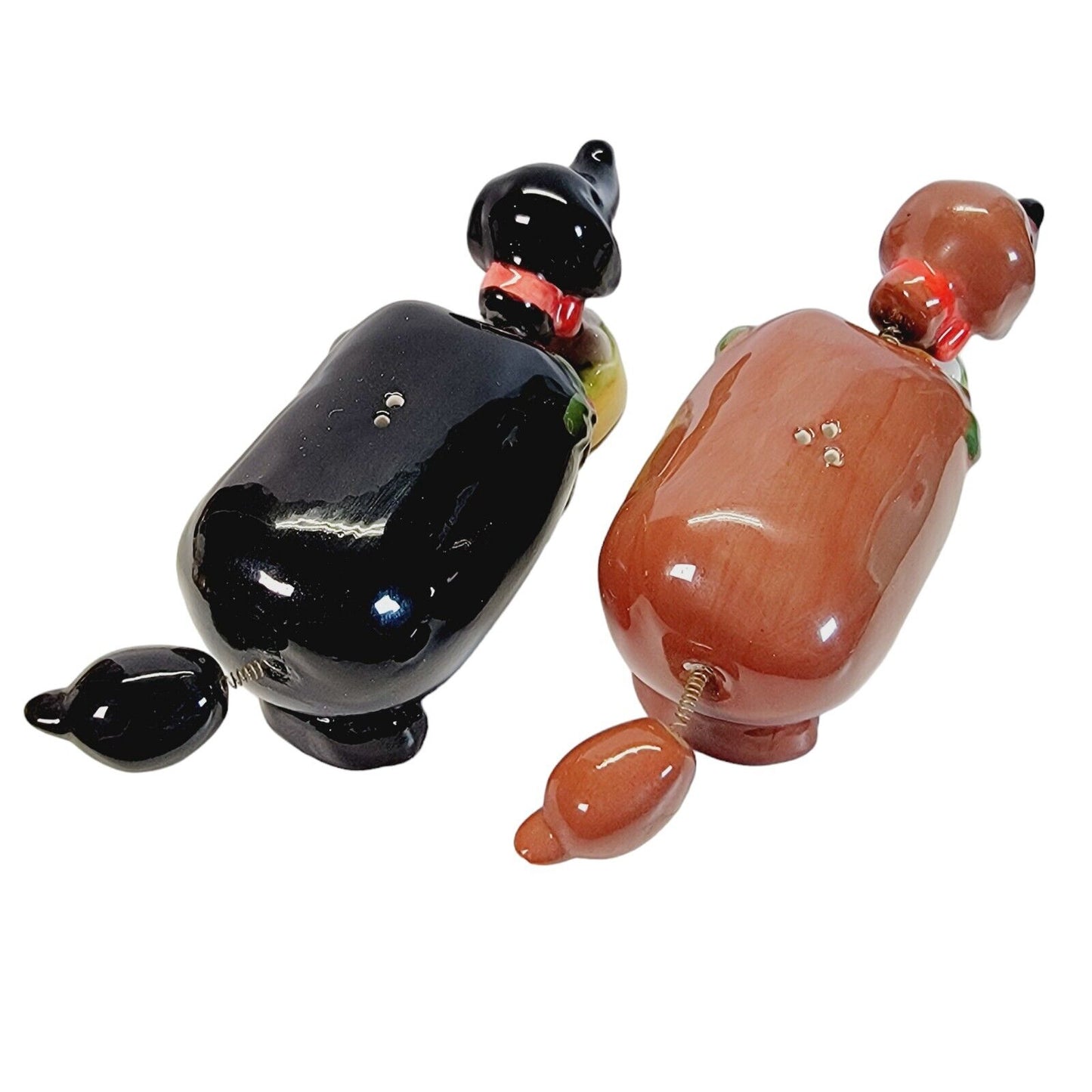 Set of Dog Bobblehead / Bobbletails Salt & Pepper Shakers, Home For the Holidays