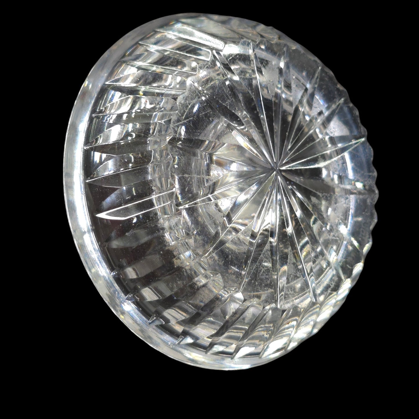 Waterford Crystal Ring Holder, Round Waterford Jewelry Dish, 3" H x 3" W