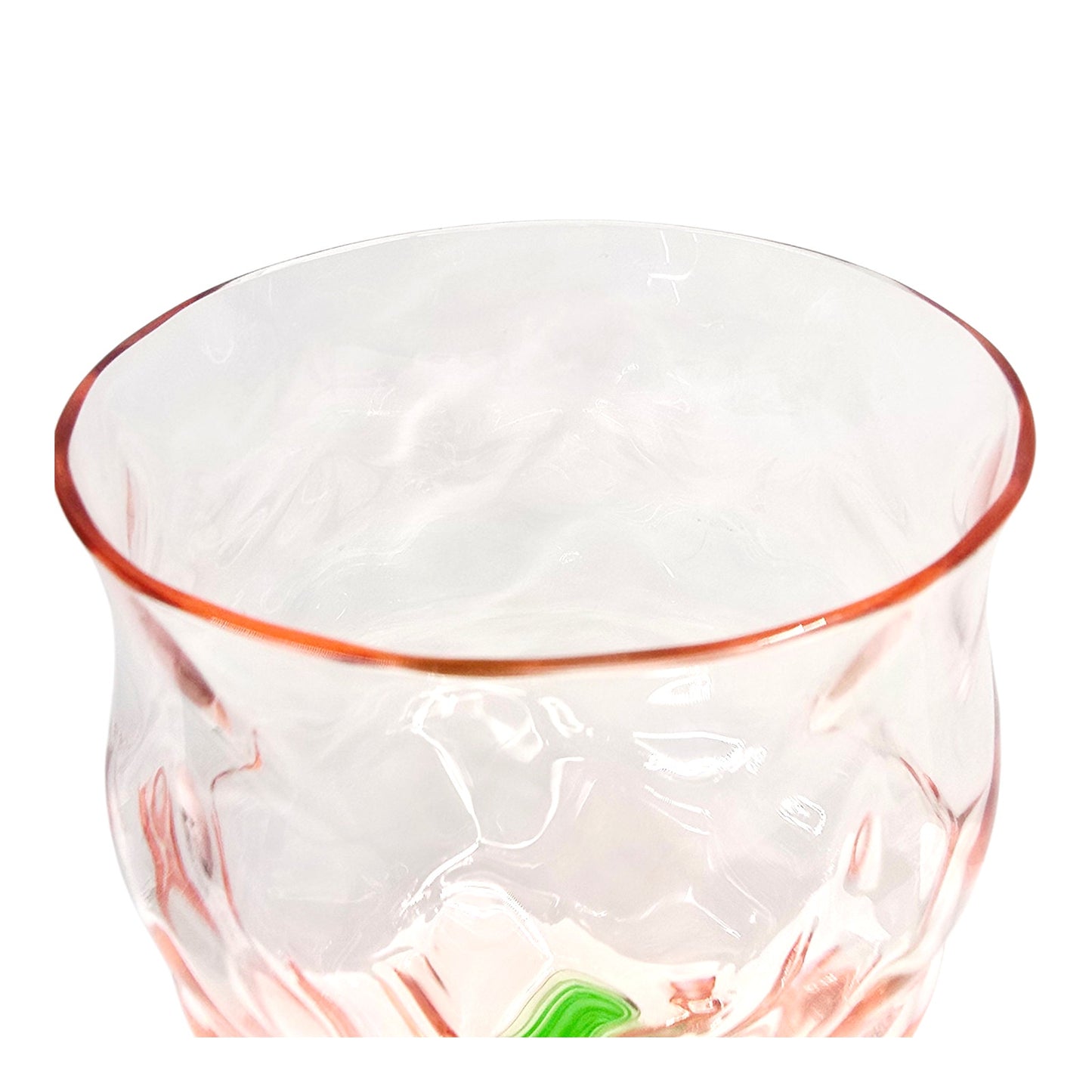 Vtg Tiffin Watermelon Uranium Glass Cocktail Coupes / Champagne Glasses Set of 2