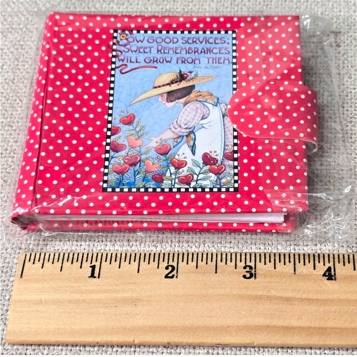 ME Mary Engelbreit  Garden Blossom Lot: Tin Teacup Trinket Holder, Blossom Votive and Photo Album