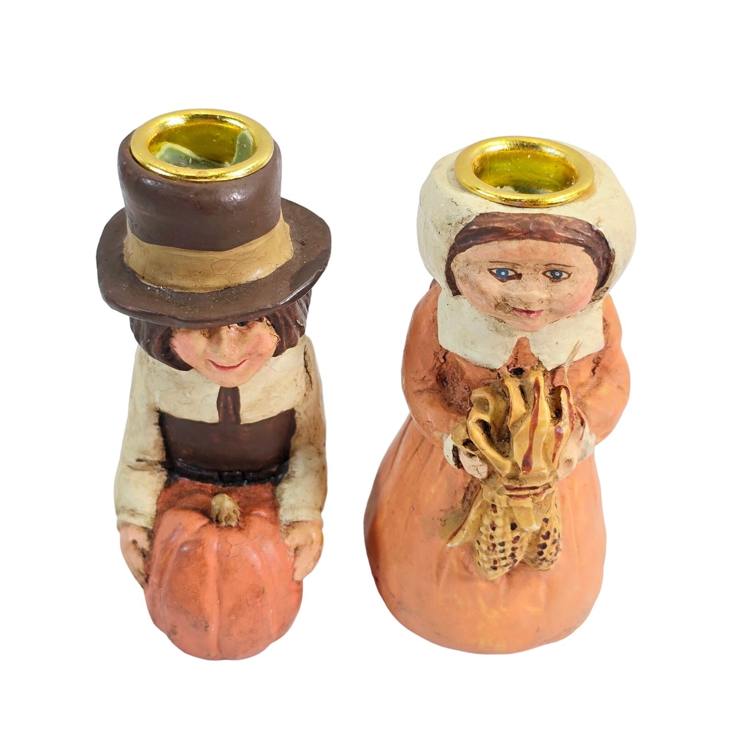 Kurt S. Adler Thanksgiving Pilgrim Candle Holders