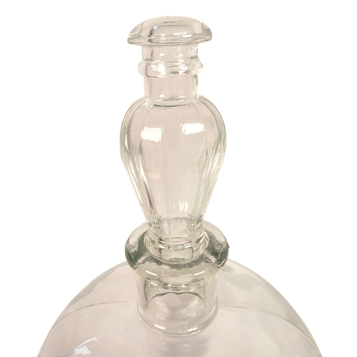 Antique Apothecary Show Bottle Ribbed Stopper Glass Pharmacy Jar 365 UV Reactive
