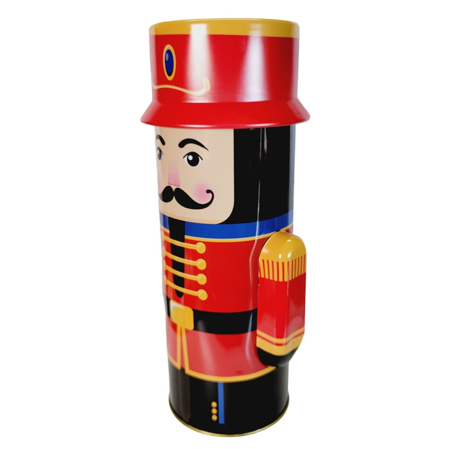 Christmas Holiday Nutcracker Tin, Toy Soldier (Empty) Tin, 9.5" H