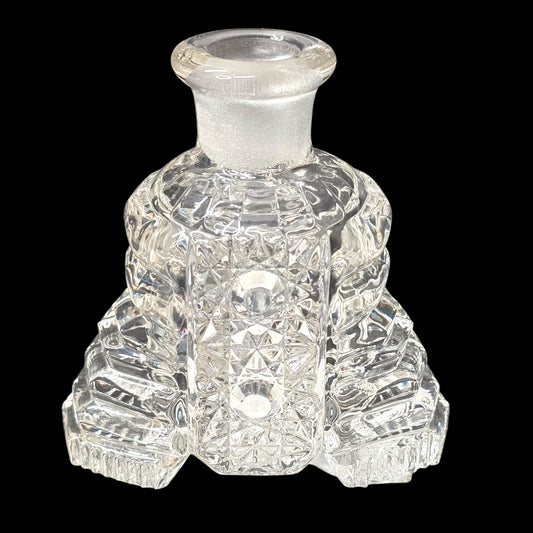 Vintage IRICE USA Art Deco Glass Perfume Bottle - Bud Vase - Vanity Decor MCM