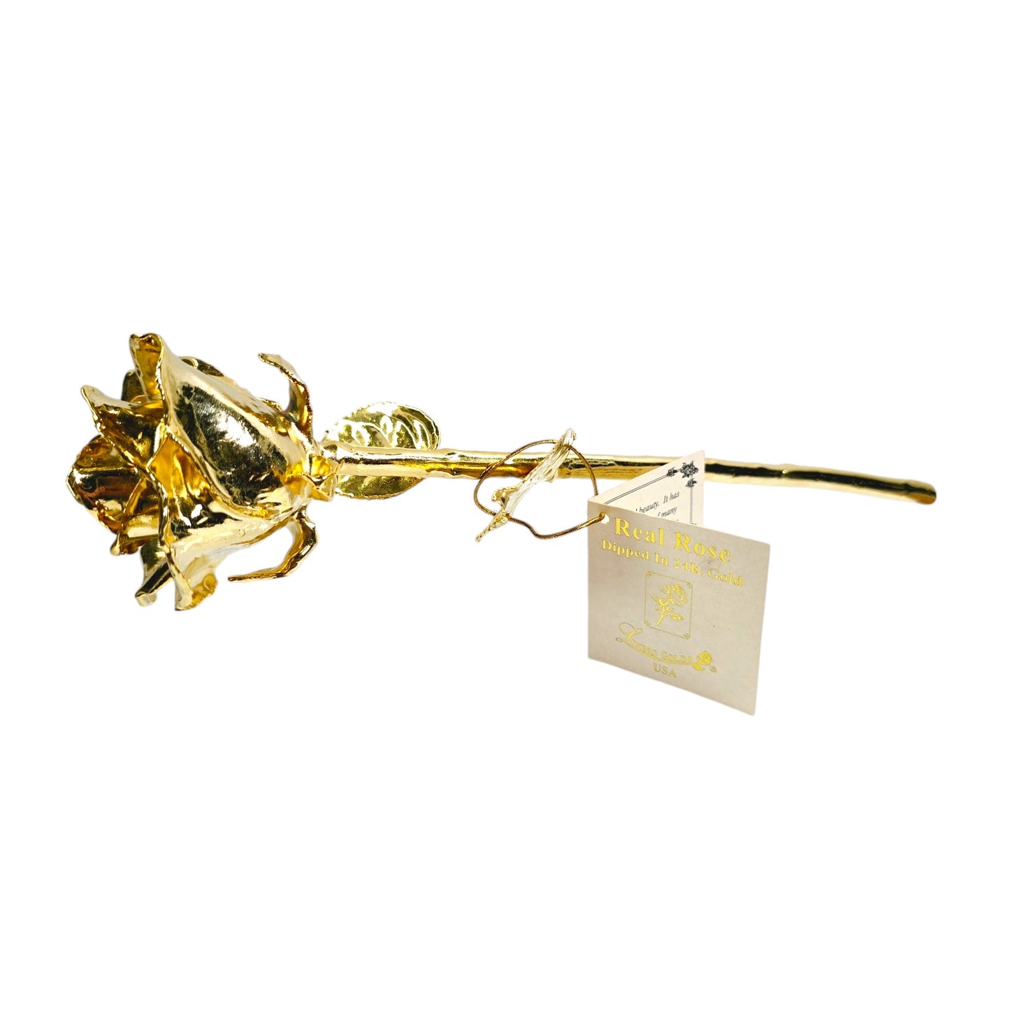 Real Rose Dipped in 24K Gold by Living Gold USA, Gold Rose