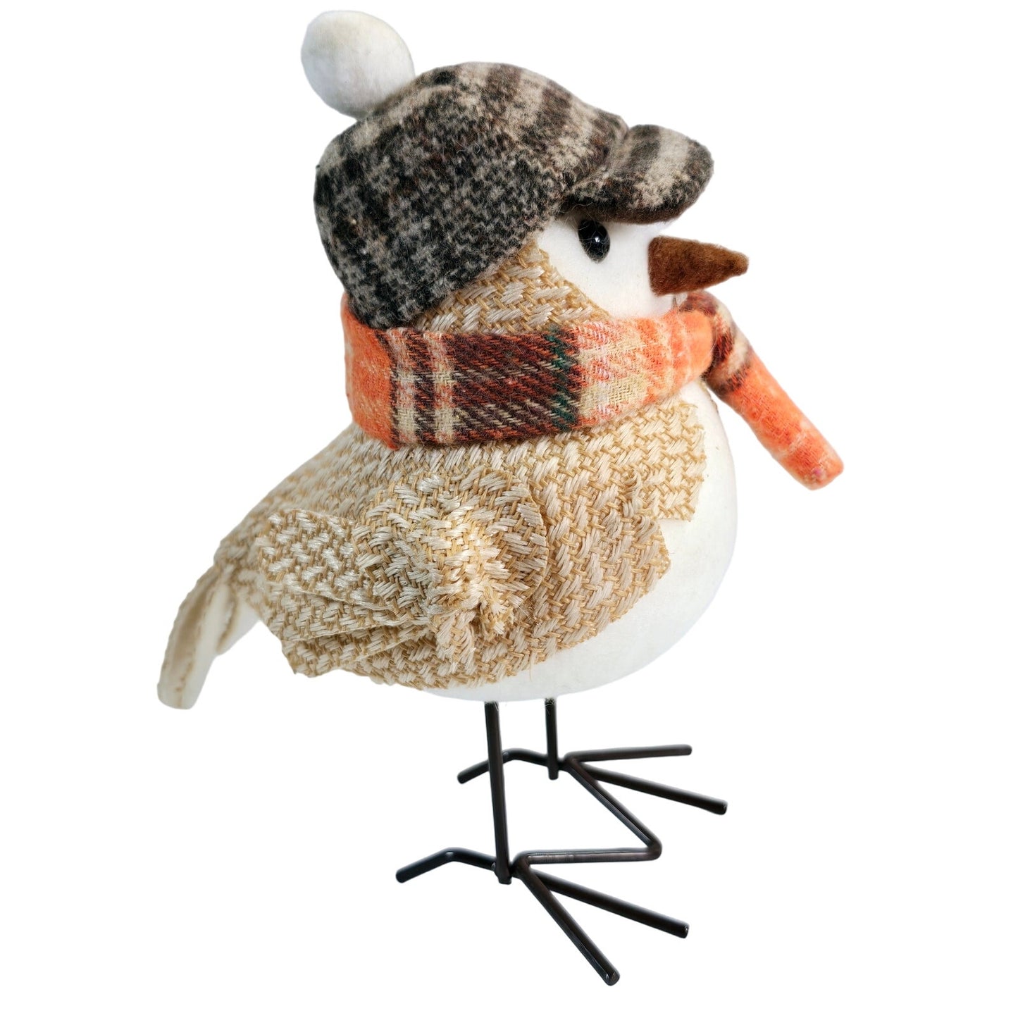 Cozy Birds Fall Thanksgiving Fabric Bird Figurine