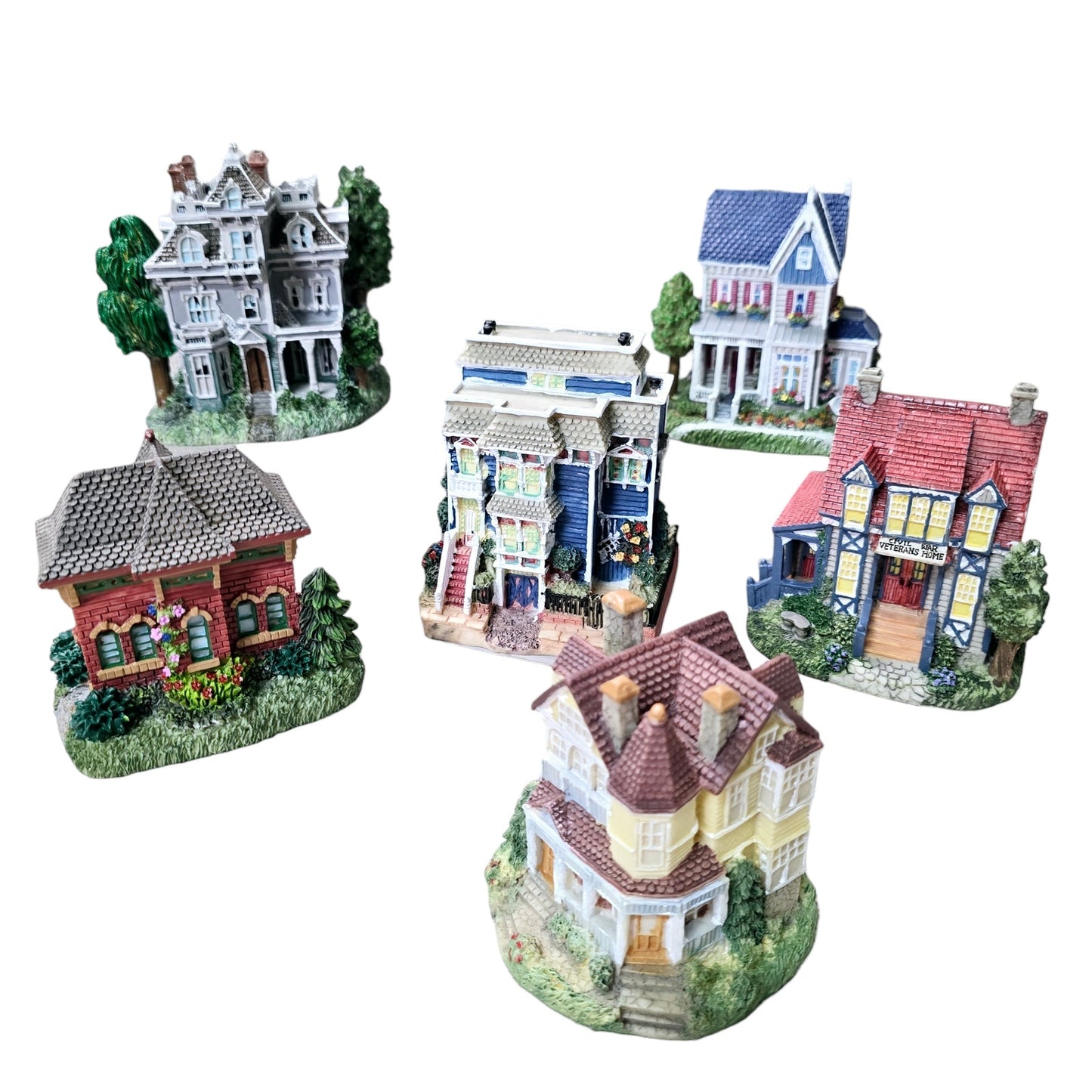 Lot of 6 Liberty Falls Americana Collection Buildings "Houses" Christmas Village