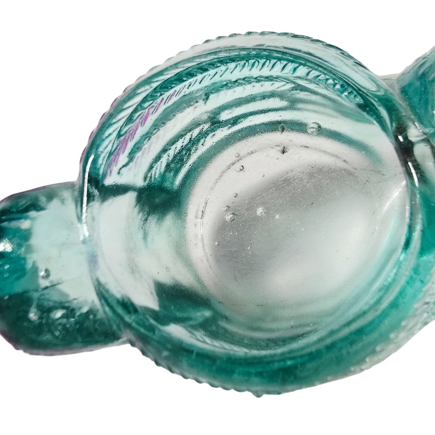 Fuchsia Pink Glass Bunny on Nest & Turquoise Blue Chicken Tealight Egg Holder