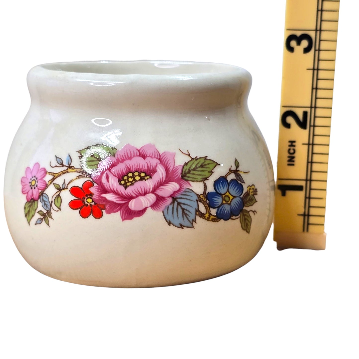 Vintage Sirius Enterprises 1985 Collector Pottery Small Bowl With Flowers