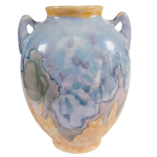 Small Handled Lusterware Vase, Hand-Painted LusterWare Vase, Art Nouveau Vase