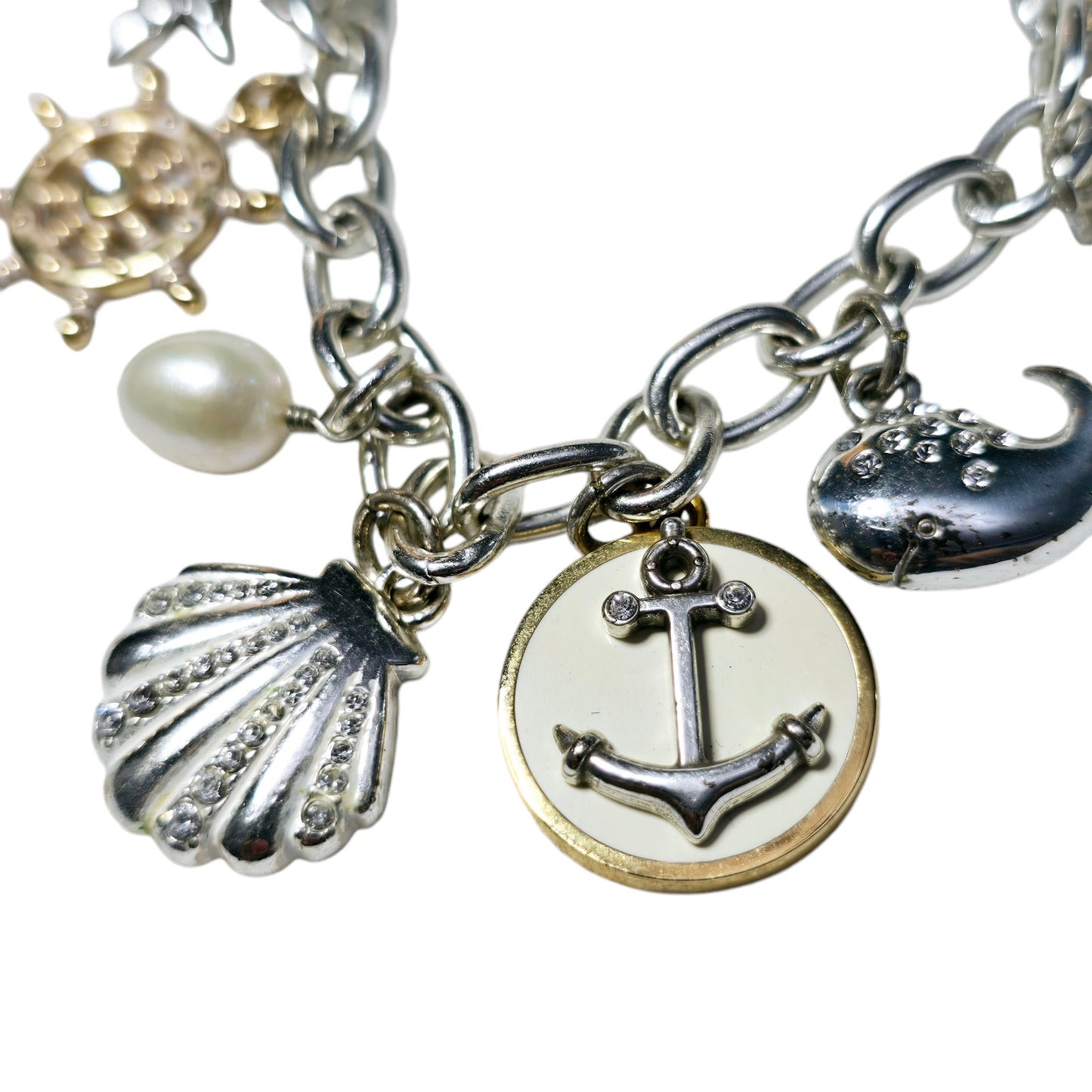 New with Tag Brighton Cape Cod Charm Bracelet with Nautical Ocean Charms