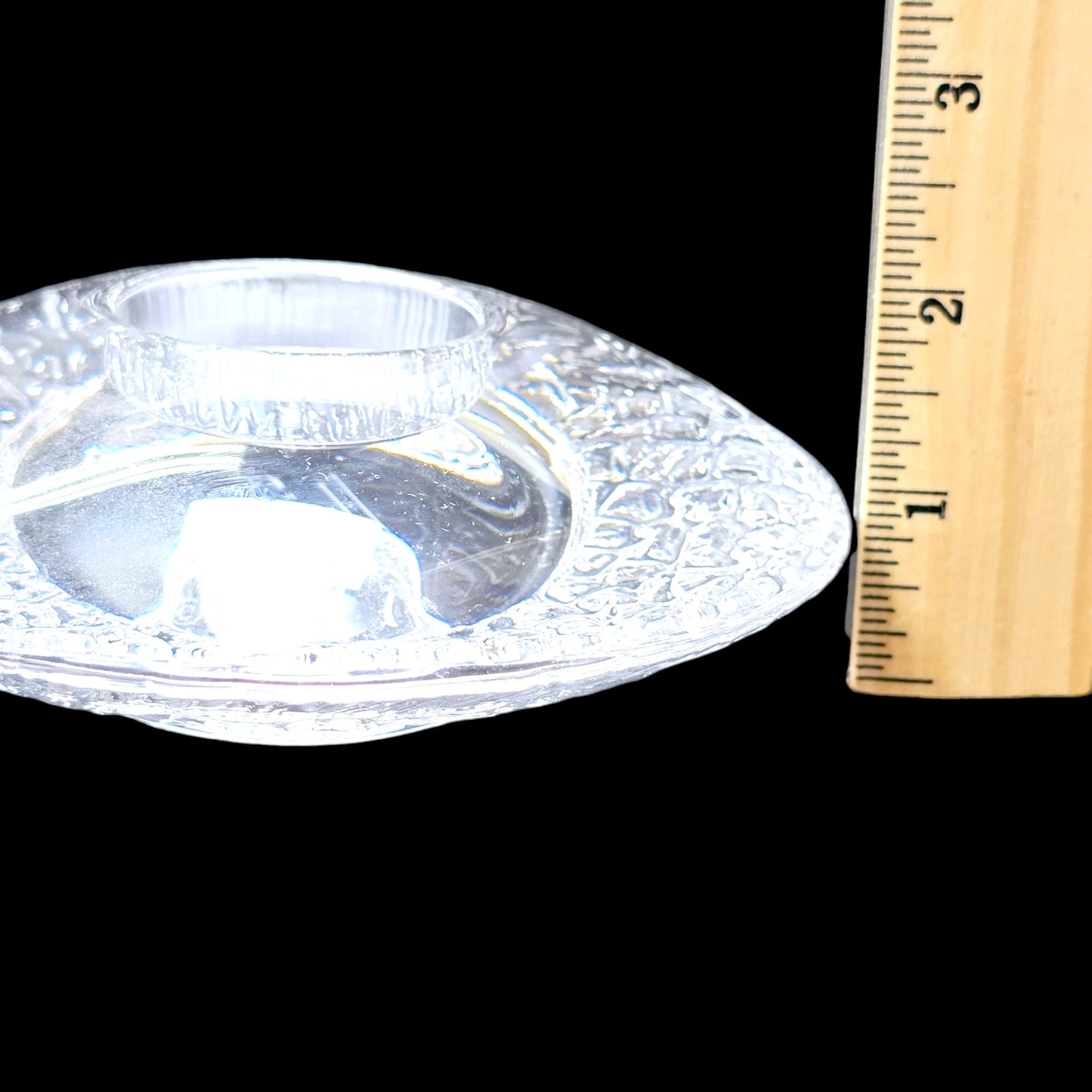 Orrefors Crystal Discus Votive Candle Holder