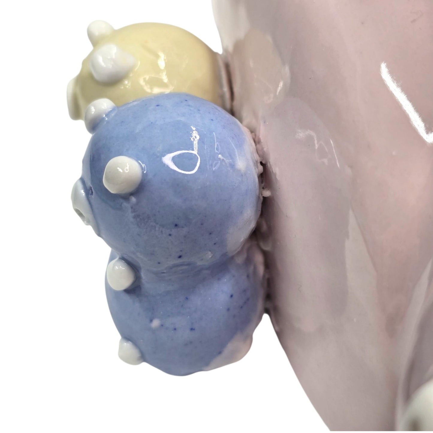 Whimsical Kitsch Pig Mom and Piglets Bank Pastel Pink Ceramic Farmhouse Decor