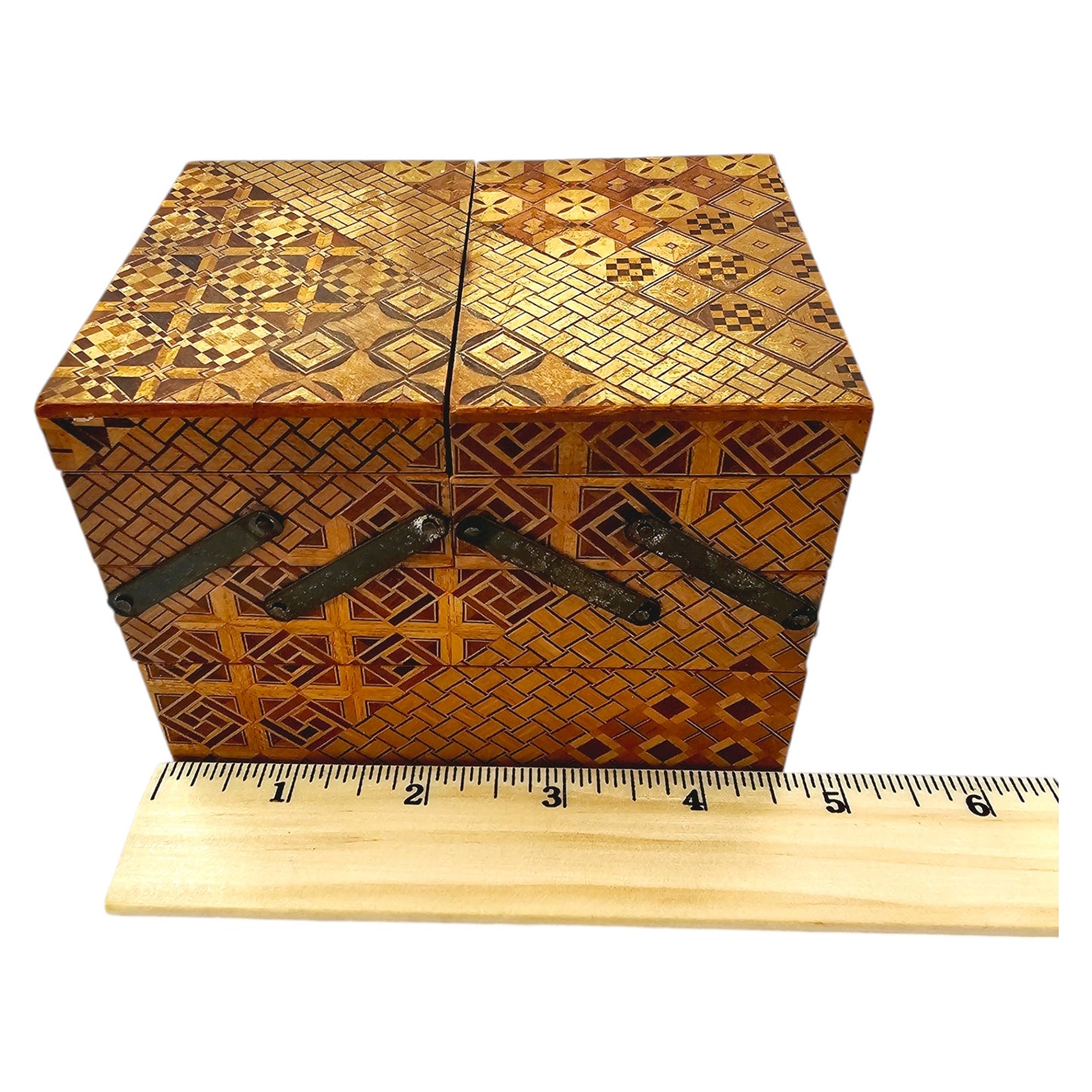 Stephen Leeman Products Vintage Wooden Expandable Tea Box, MING