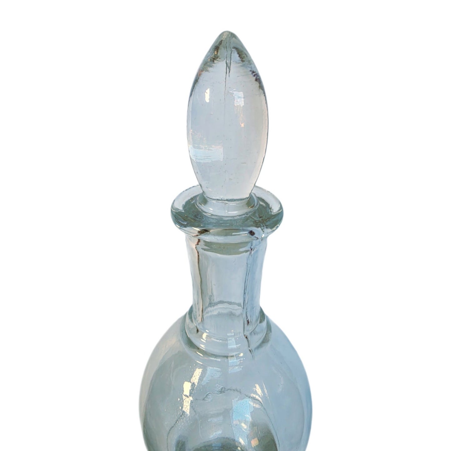 Vintage Pharmacy Show Globe 3-Pc Apothecary Display 12.75" Original Stopper