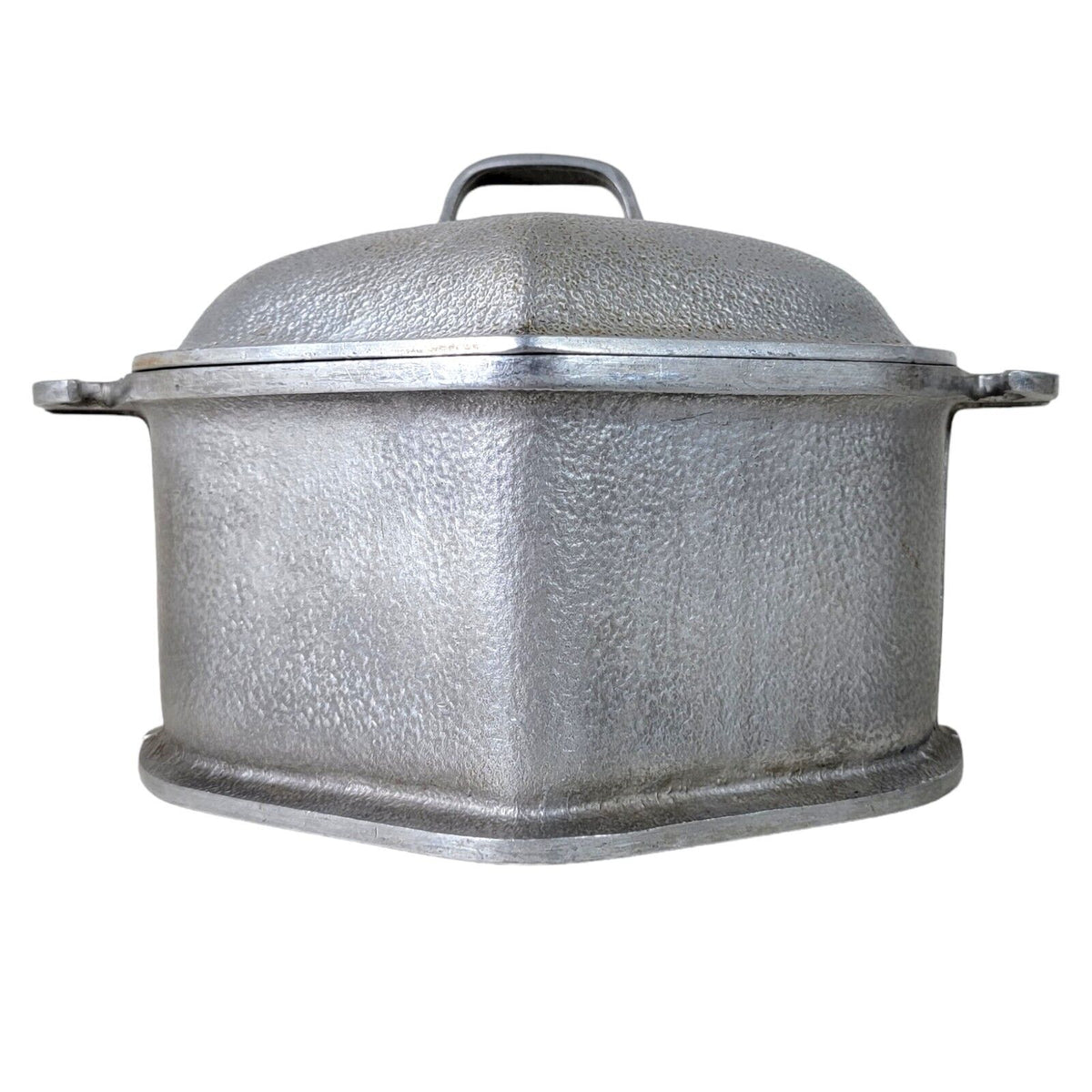 Vintage Guardian Service Hammered Aluminum Heart Triangle Roaster Pot Lid 3 Qt
