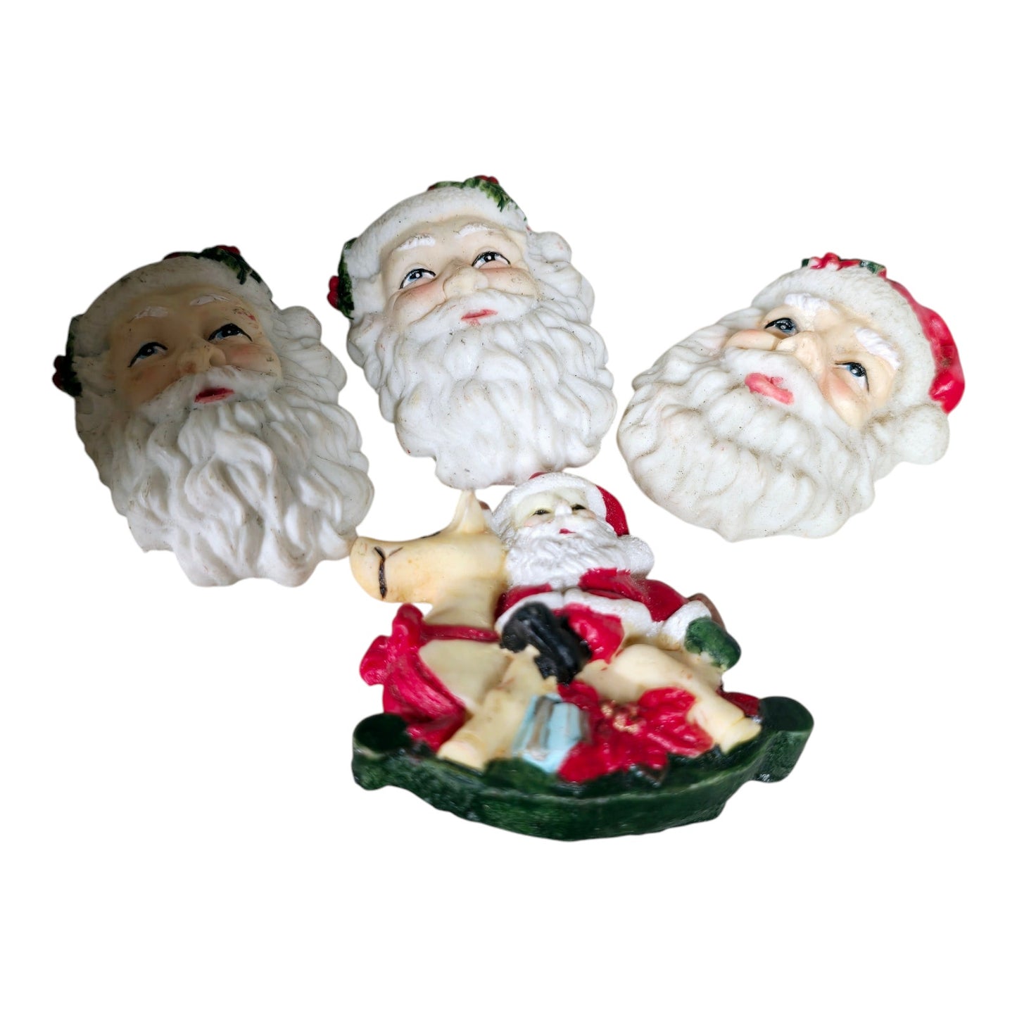 Lot of 4 Vintage Santa Christmas Magnets