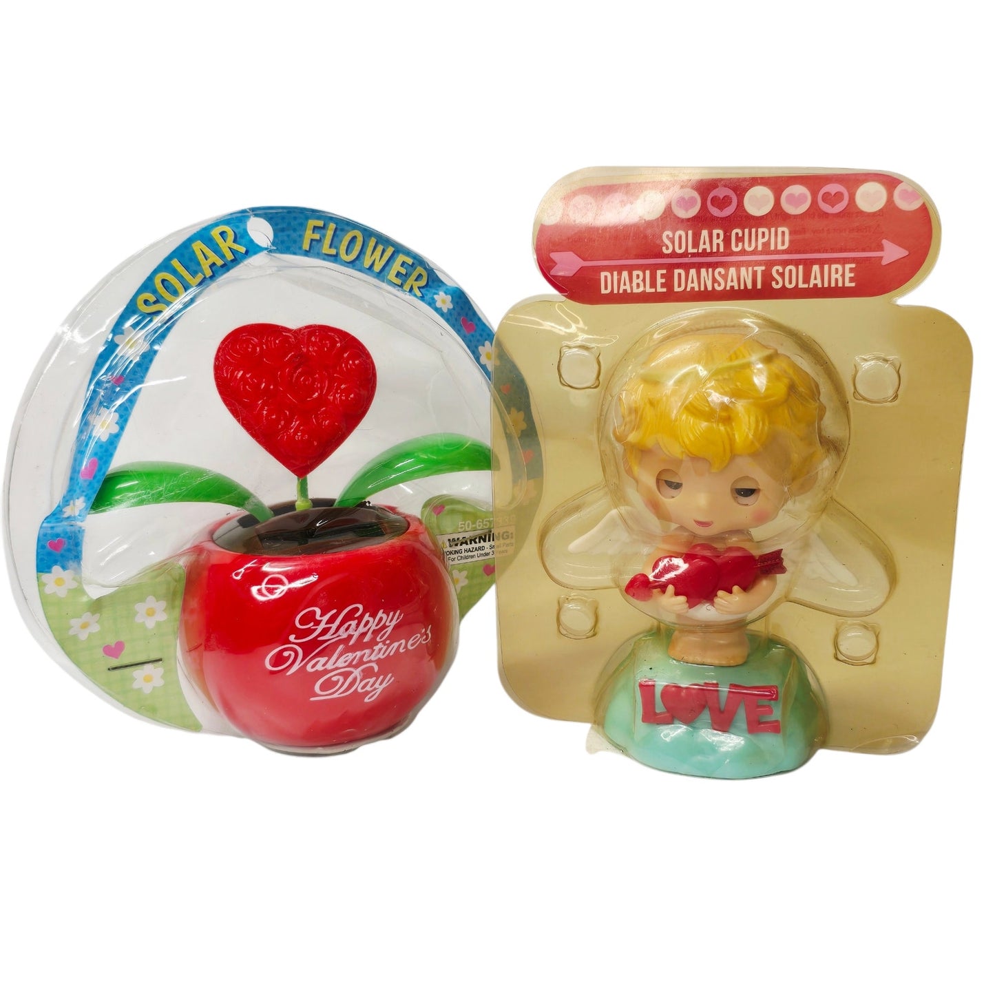 Valentine's Day Solar Dancing Toys Cupid Heart Flower Bobblehead Desktop Decor