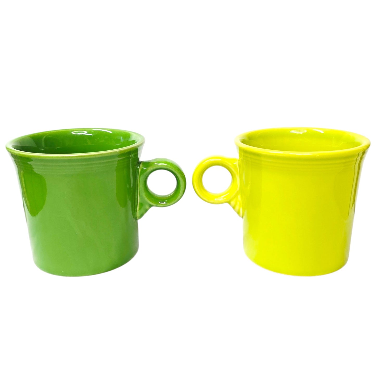 Set of 6 Fiesta Rainbow Ring Handle Mugs - Multi-Color Collection