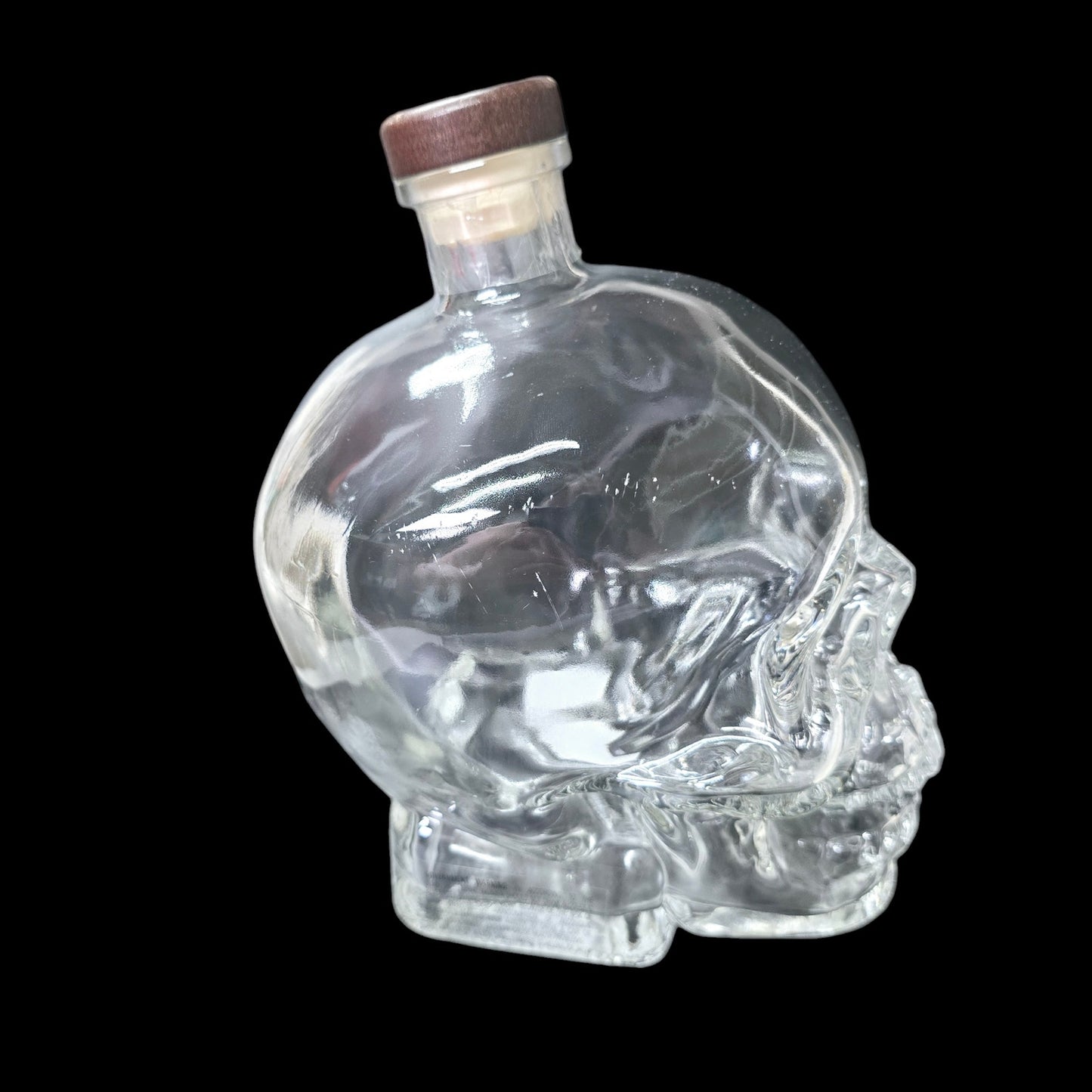 Large Crystal Head Vodka Skull Bottle (Empty) 1.75 L w/Original Stopper 9"