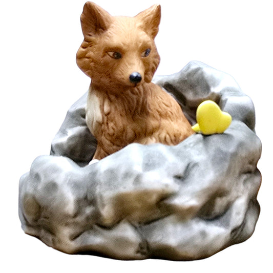 Vtg Woodland Surprises FOX Jacqueline B. Smith 1984 Handpainted Fine Franklin Porcel FLAW