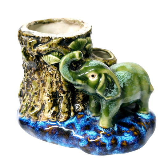 Vintage Fishermen's Fortune Ceramic Elephant Planter by the American Pottery Company