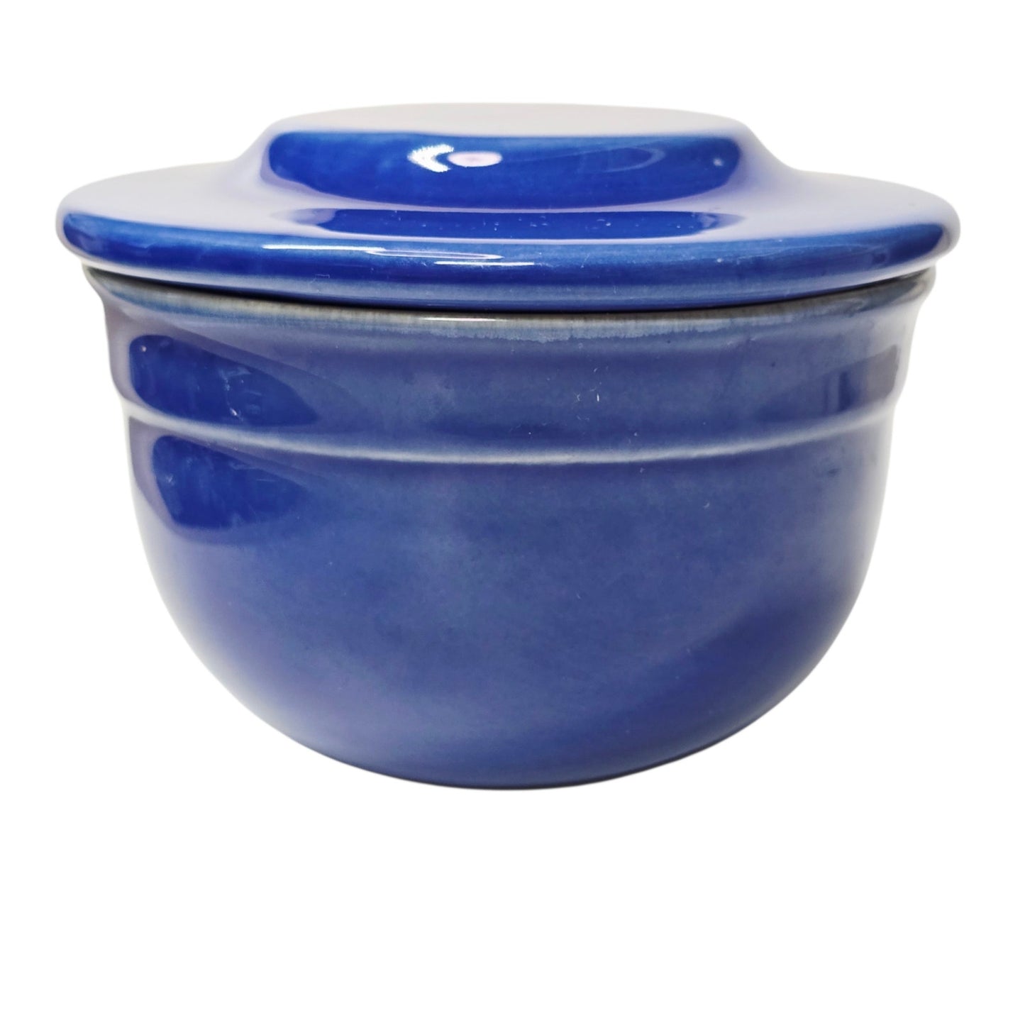 Emile Henry France Blue Ceramic Butter Bell Crock Lidded Dish Pot Stoneware