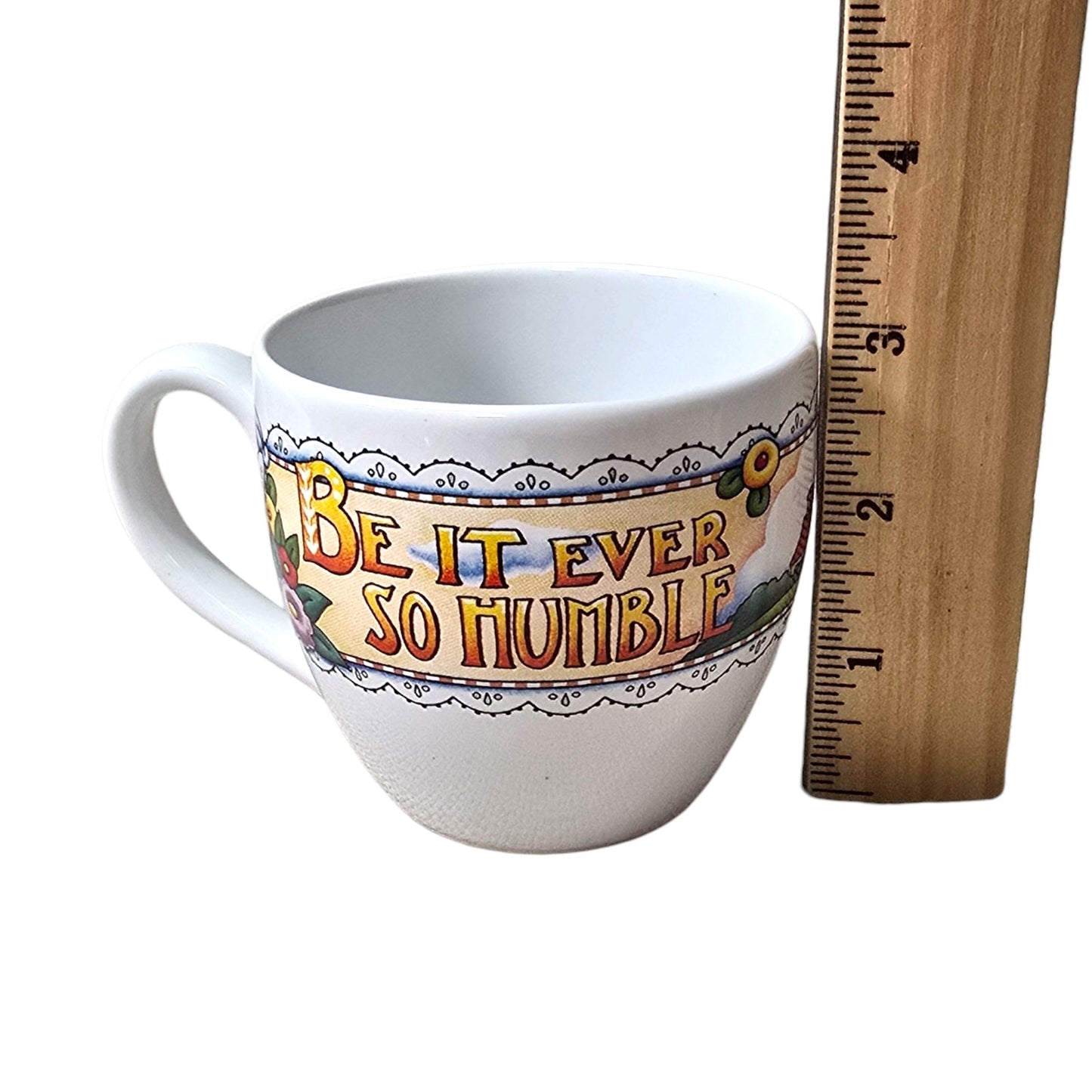 Mary Engelbreit “Be It Ever So Humble” Cup & Saucer and Wall Art
