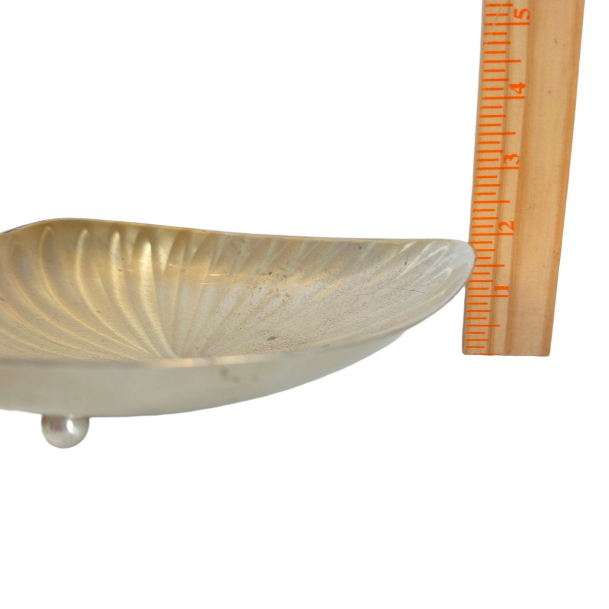 Vintage West Germany Silverplate Scalloped Footed Dish Broadway 8.5" Mid Century