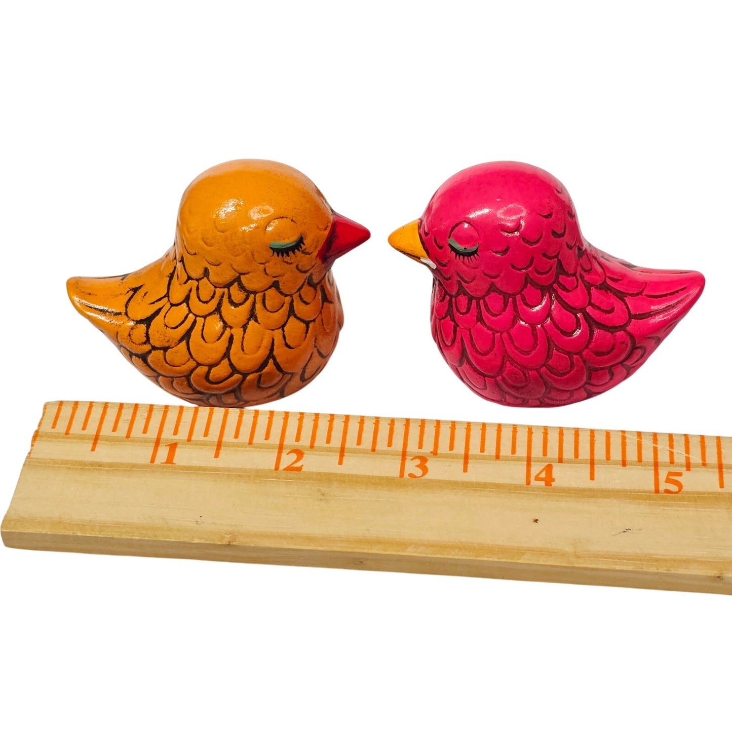 Vintage Japan Hand-Painted Bird & Easter Egg Miniature Lot 4 Textured Porcelain